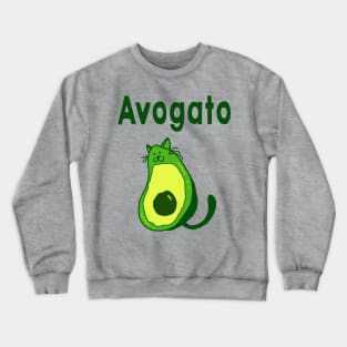 Avogato Kitty Cat  - puns are life Crewneck Sweatshirt